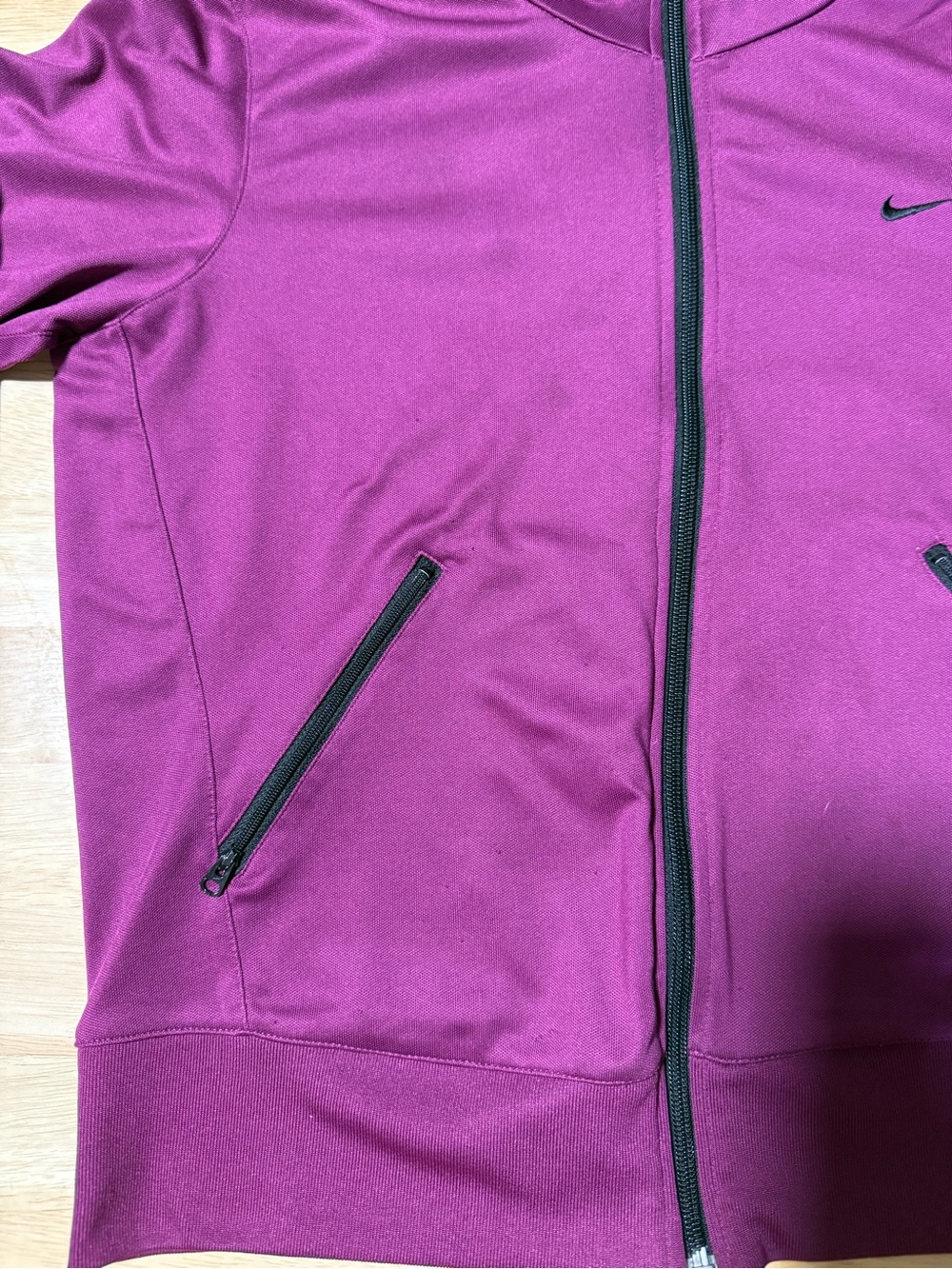Nike Women’s Large Purple Black Full Zip Track Jacket - Picture 3 of 7